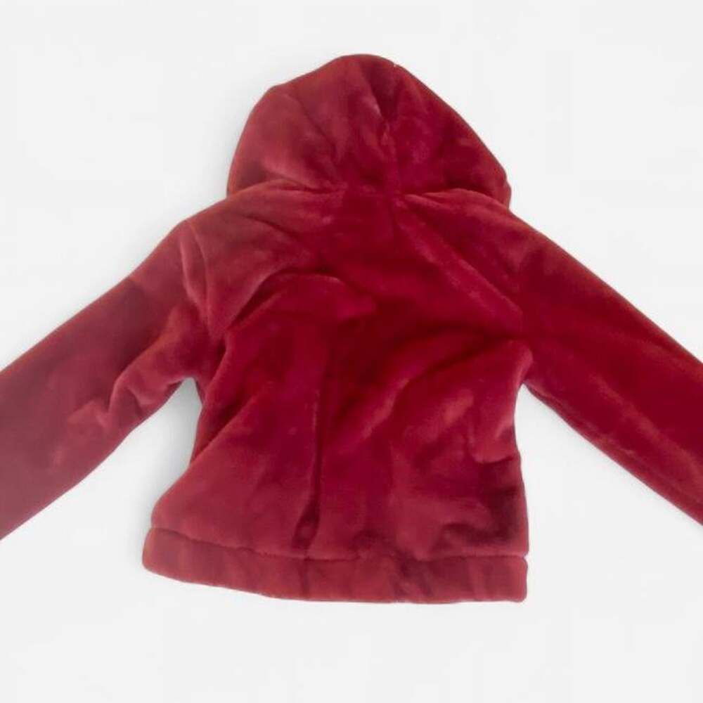 dark red faux fur jacket from bluenotes - Picture 7 of 7